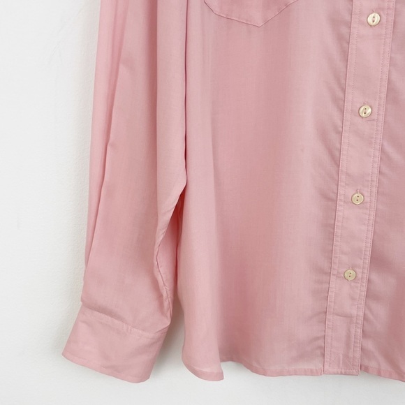 Frye Addie Pink Western Button Down Shirt Size Large - Picture 5 of 14